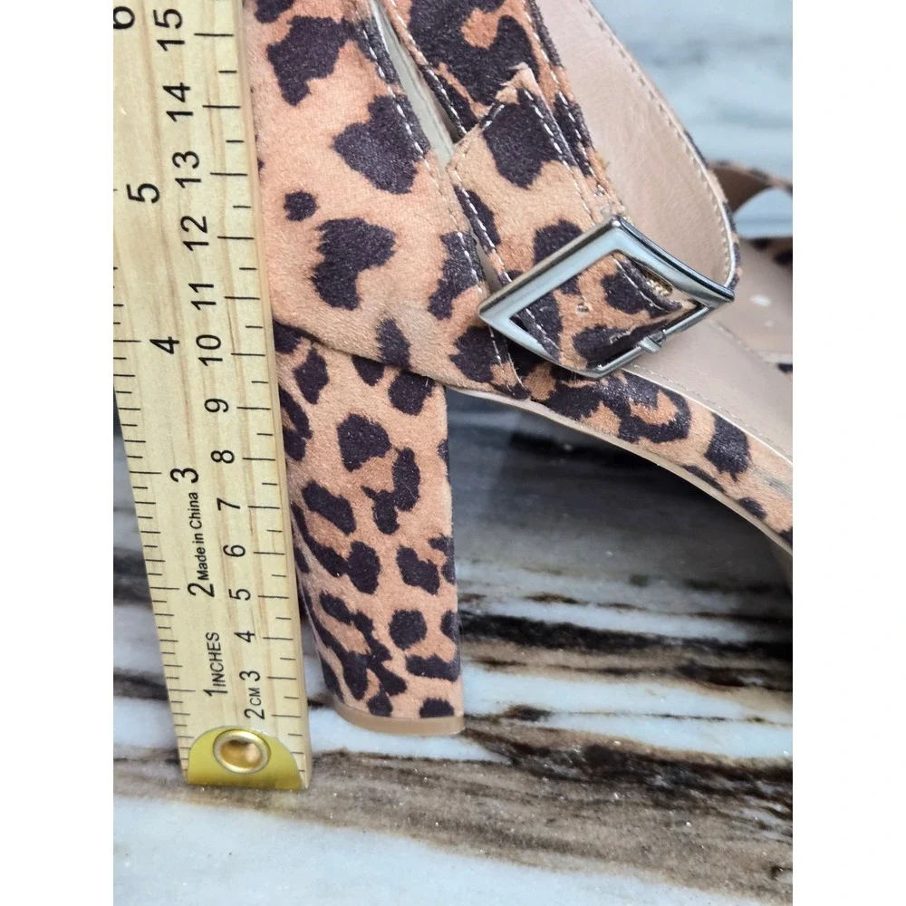 Torrid Leopard Print Platform‎ Block Heels Ankle Strap Sandals 8.5WW